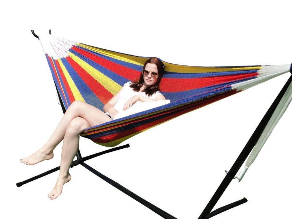 Double Mayan Hammock with Universal Stand Hammock Universe Canada