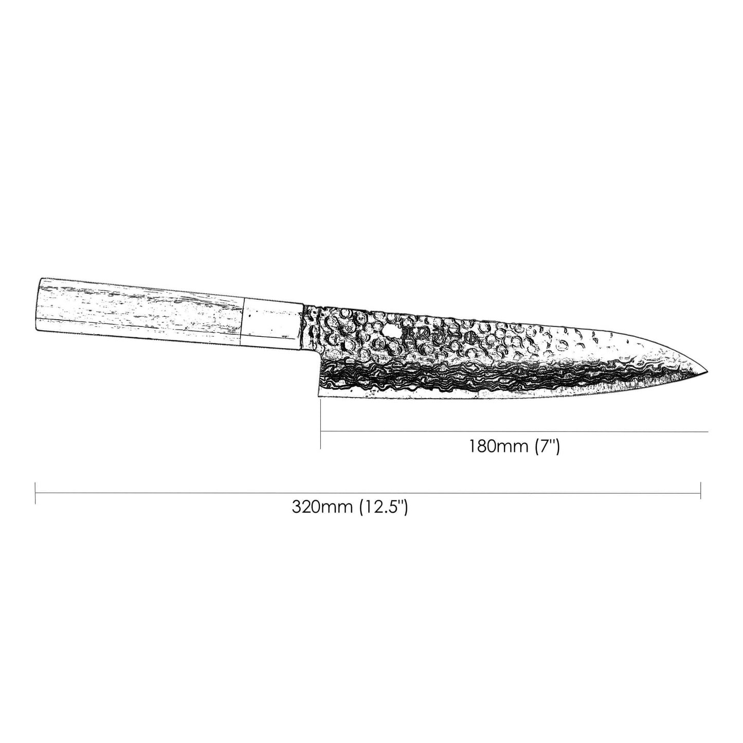Amaya 180 - Gyuto/Chef Knife 180mm Blade Ginza Steel