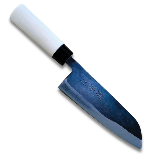 Aogami 165 | Santoku Knife 165mm Blue#2 Soft iron Blade | Made in Japan Ginza Steel