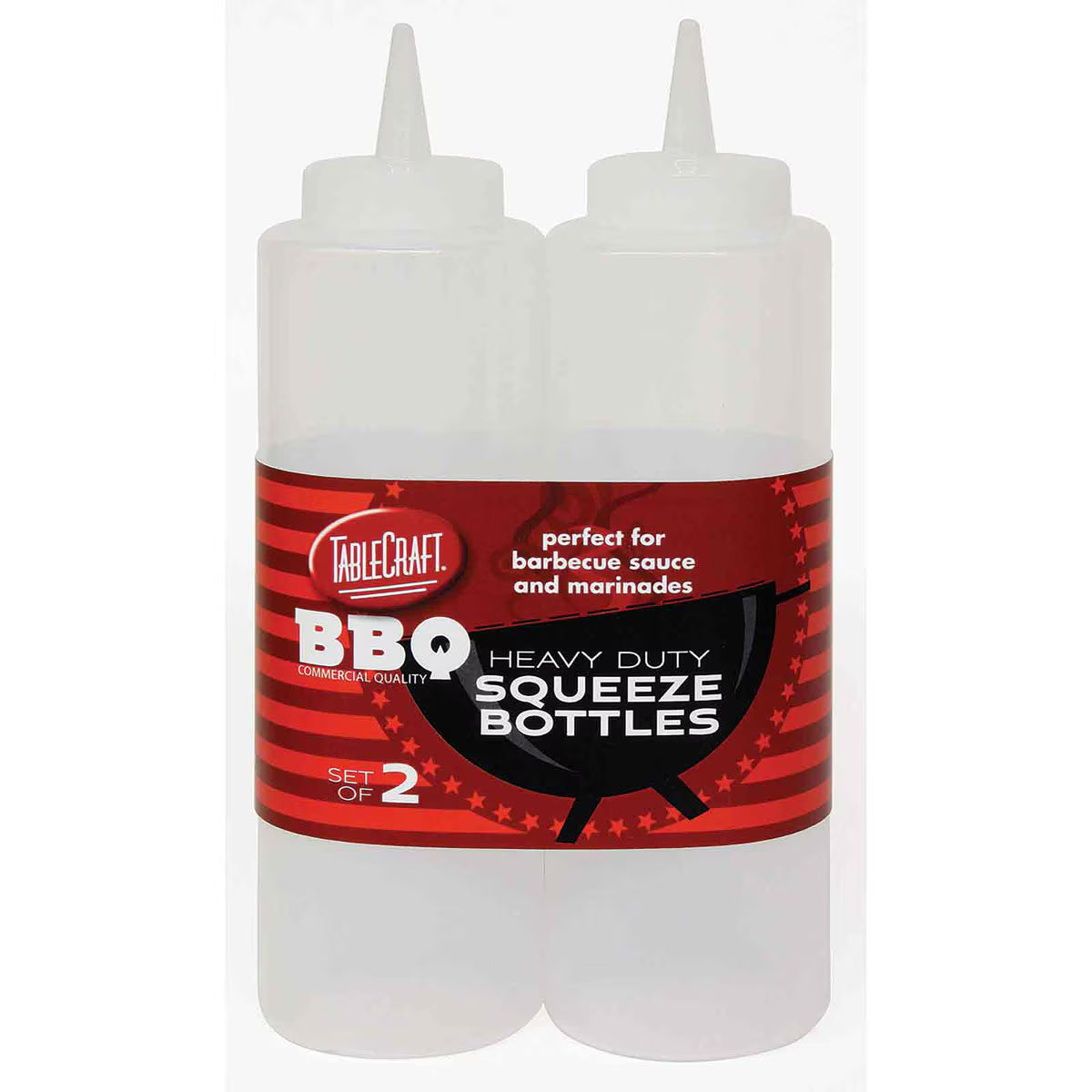 TableCraft 12 oz Squeeze Bottles, Pack of 2