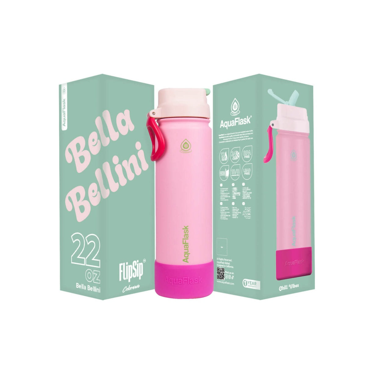AquaFlask (22oz) Colorwave Flip Sip Insulated Water Bottle Double Wall Stainless Steel Hot & Cold aquaflaskcanada