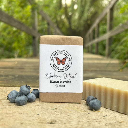 Blueberry Oatmeal Bar Soap | Naturally Exfoliating Soap Scented with Fragrance