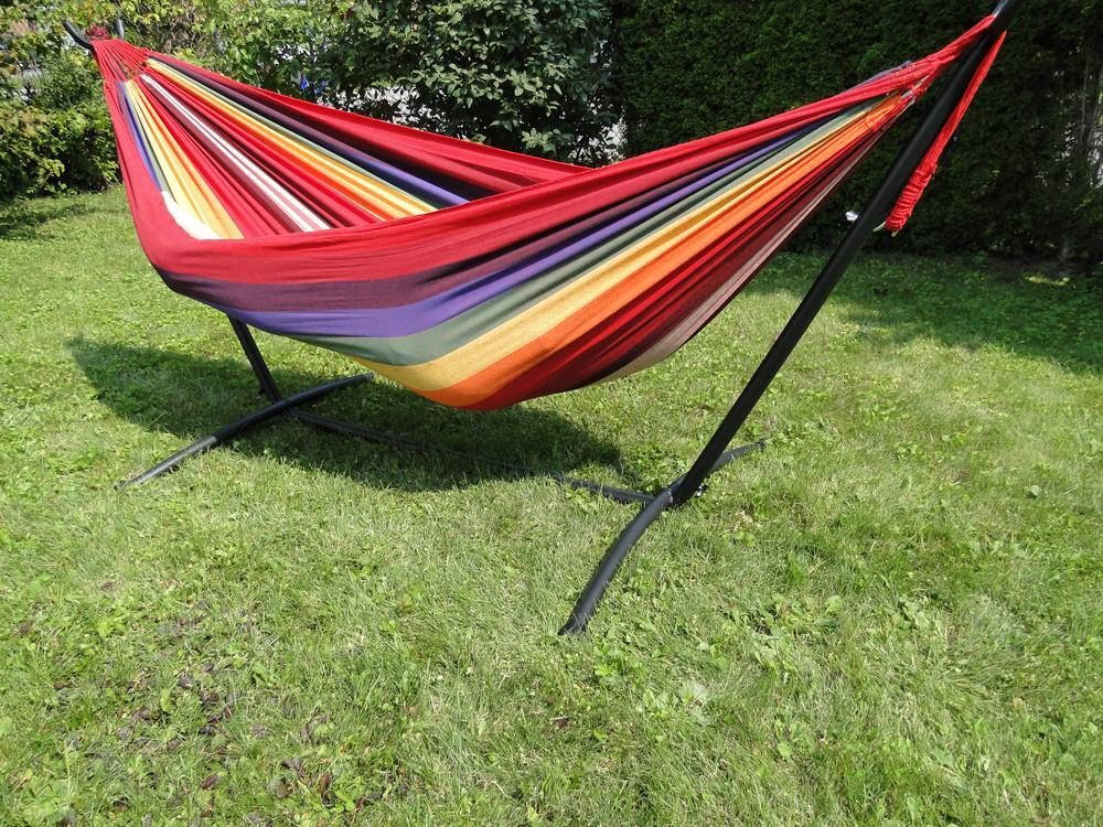 Deluxe Brazilian Double Hammock with Universal Stand Hammock Universe Canada