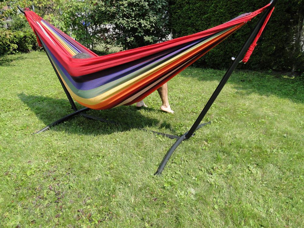 Deluxe Brazilian Double Hammock with Universal Stand Hammock Universe Canada