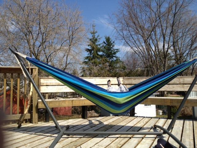 Deluxe Brazilian Double Hammock with Universal Stand Hammock Universe Canada