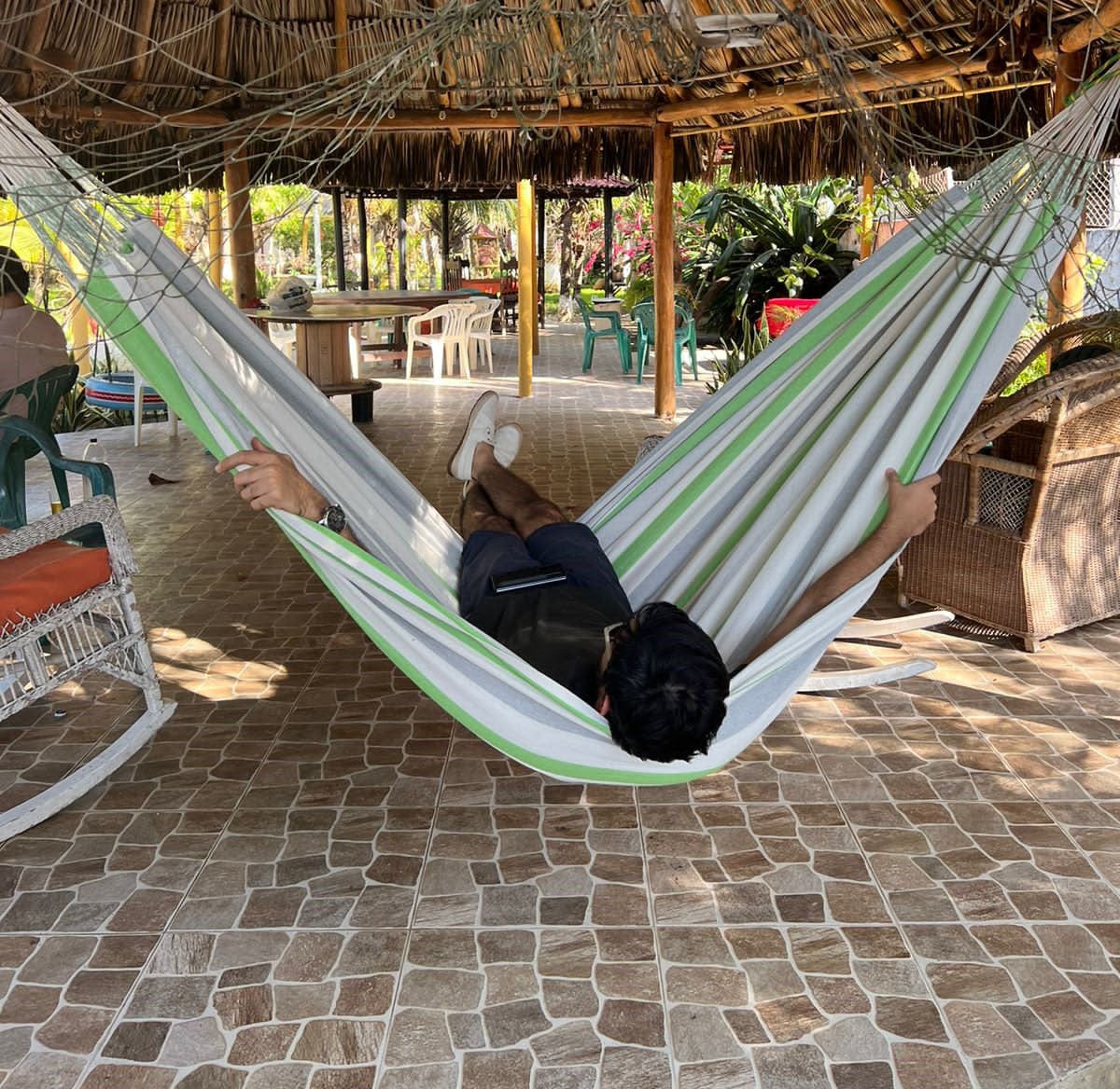 Premium Brazilian Style Double Hammock with Universal Stand Hammock Universe Canada