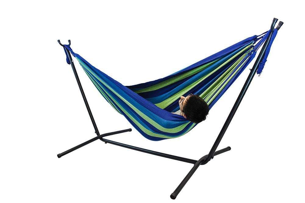 Deluxe Brazilian Double Hammock with Universal Stand Hammock Universe Canada