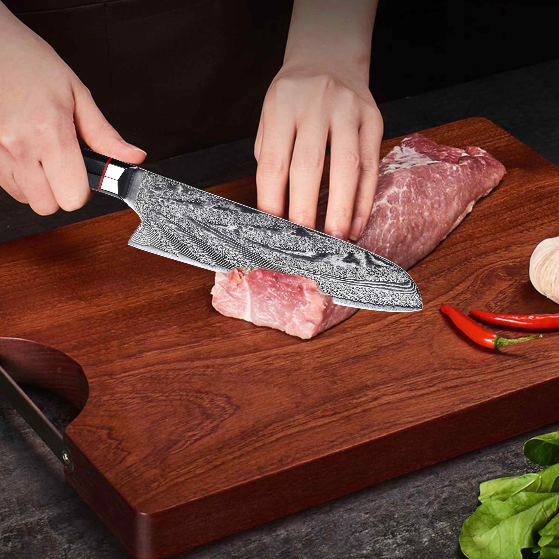 Ginza Pro Cutting Board - Ebony Wood - 50x35x3cm Ginza Steel