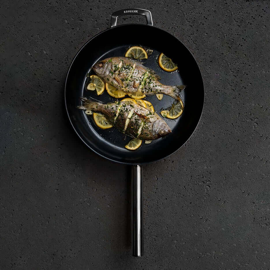 COMBEKK  | Ceramic Stainless Steel Fry Pan 32cm Ginza Steel