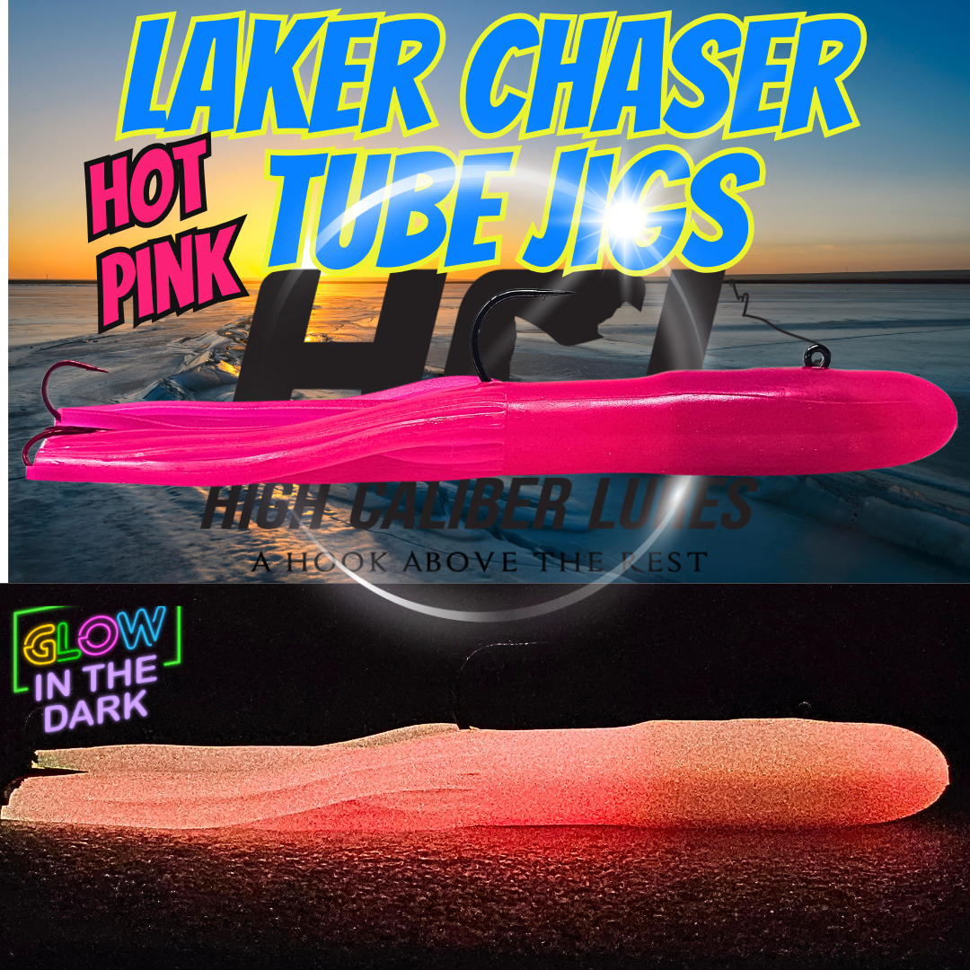 Hot Pink Lake Trout Tube Jig - 2 Pack