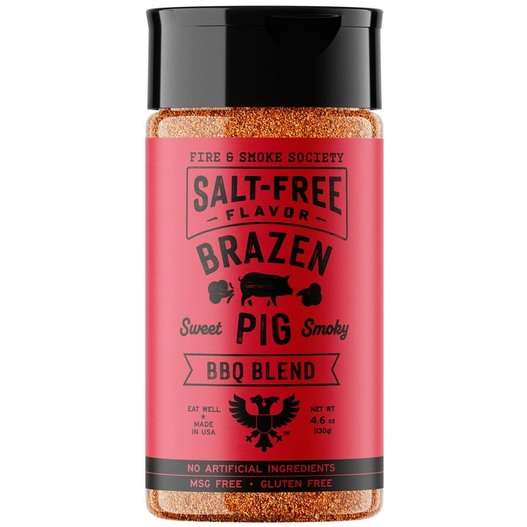 Fire & Smoke Society Brazen Pig BBQ Seasoning, No Salt Seasoning SlobsRus BBQ