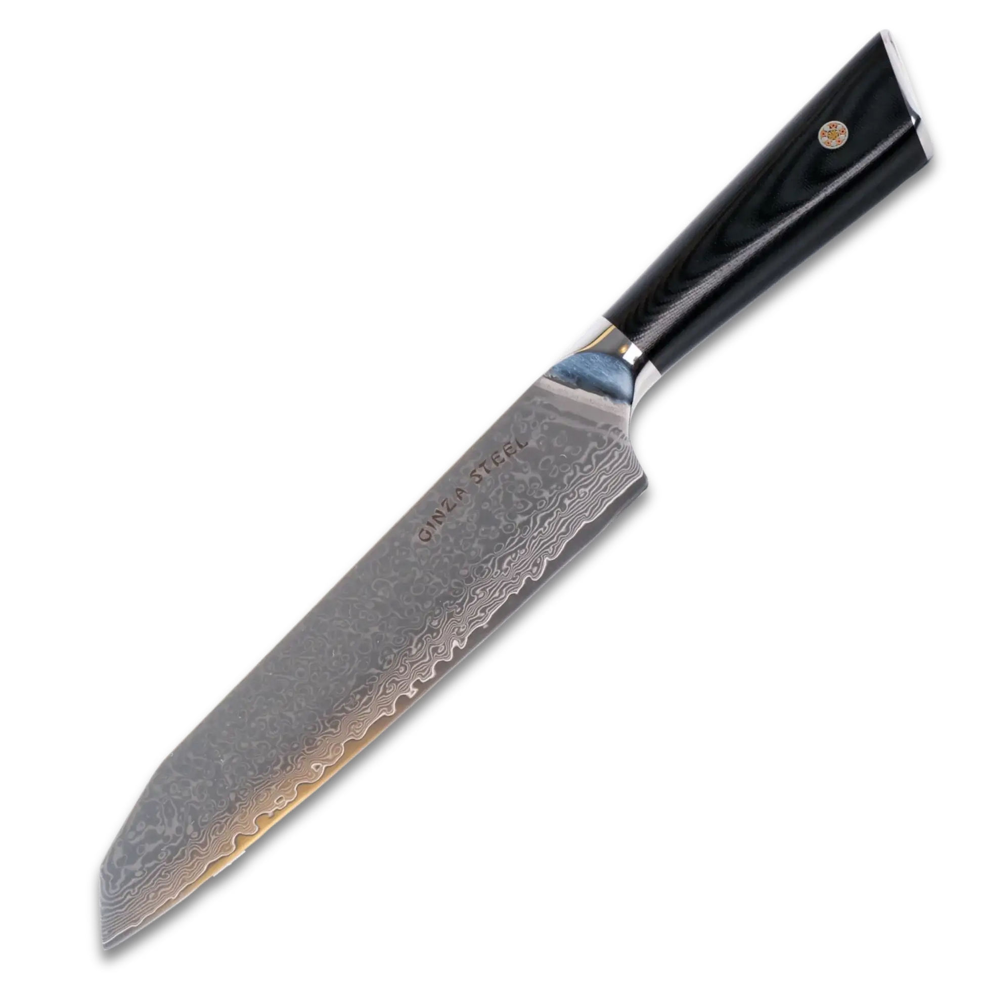 Hagakure 20 - Japanese Santoku Knife 8" - VG10 Damascus Steel Ginza Steel