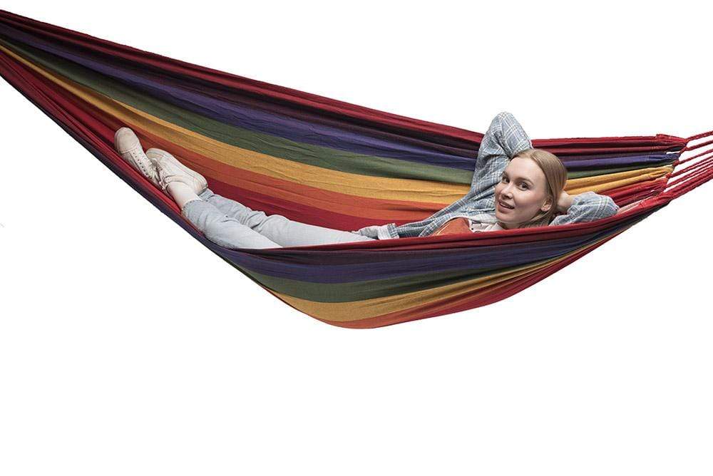 Deluxe Brazilian Double Hammock with Universal Stand Hammock Universe Canada