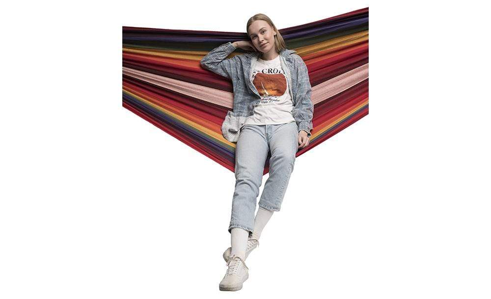 Deluxe Brazilian Double Hammock with Universal Stand Hammock Universe Canada