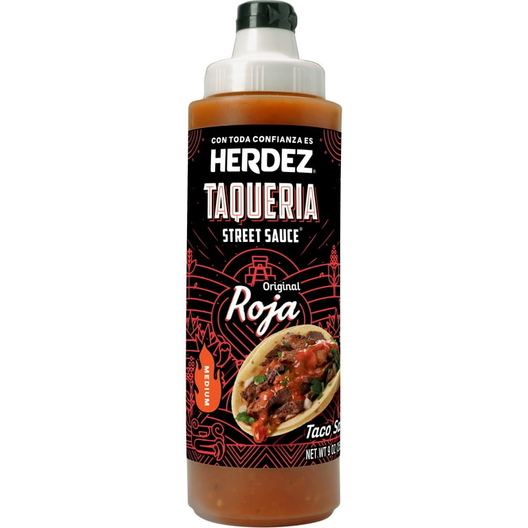 HERDEZ TAQUERIA STREET LIQUID SAUCE Roja Taco Sauce, 9 oz Bottle SlobsRus BBQ