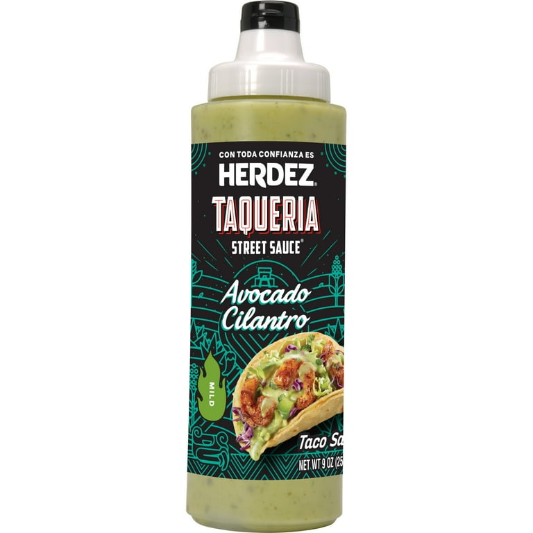 HERDEZ TAQUERIA STREET SAUCE Avocado Cilantro Taco Sauce, 9 oz Bottle SlobsRus BBQ