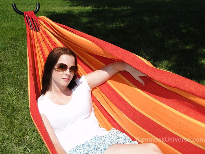 Deluxe Brazilian Double Hammock with Universal Stand Hammock Universe Canada