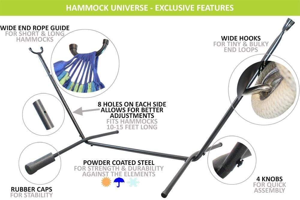 Universal Hammock Stand for Non Spreader Bar Hammocks Hammock Universe Canada