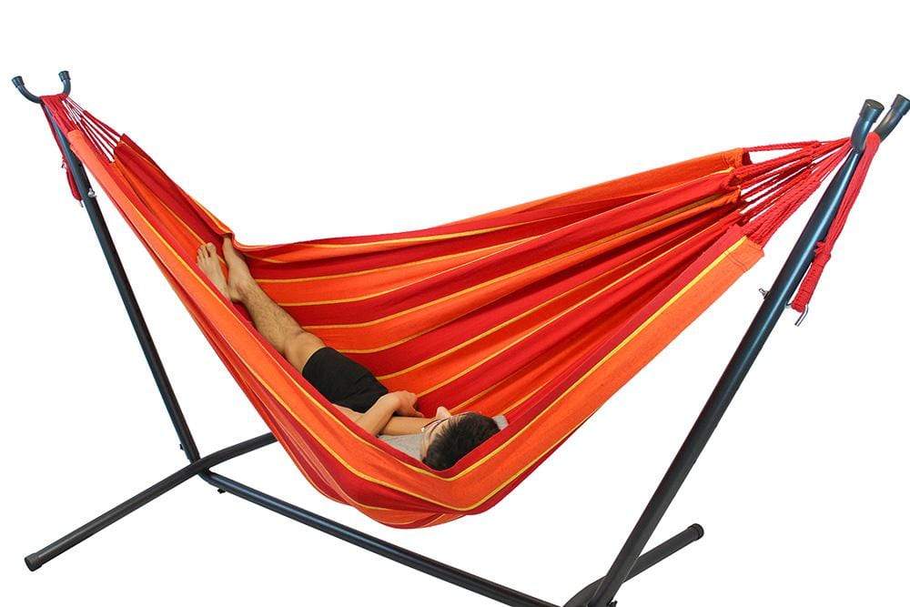 Deluxe Brazilian Double Hammock with Universal Stand Hammock Universe Canada
