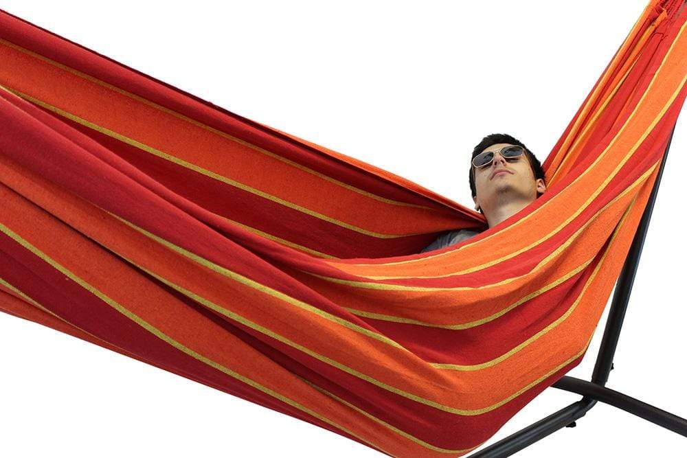 Deluxe Brazilian Double Hammock with Universal Stand Hammock Universe Canada