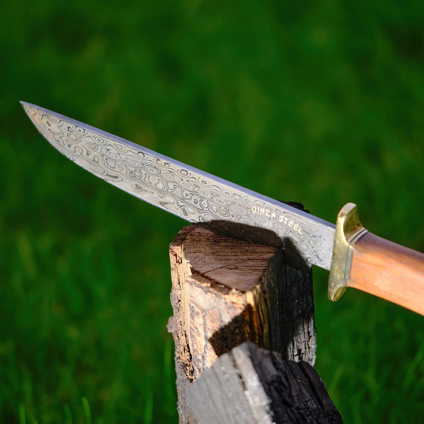 Haruto-III Bowie Knife 9 inch with Original leather sheath Ginza Steel