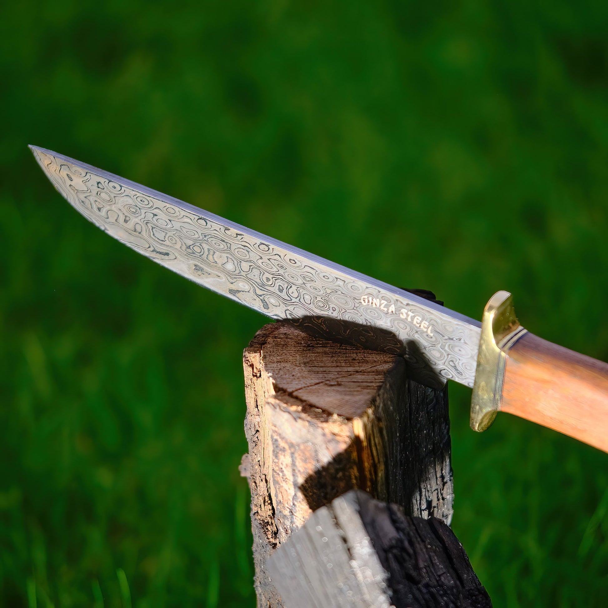 Haruto-III Bowie Knife 9 inch with Original leather sheath Ginza Steel