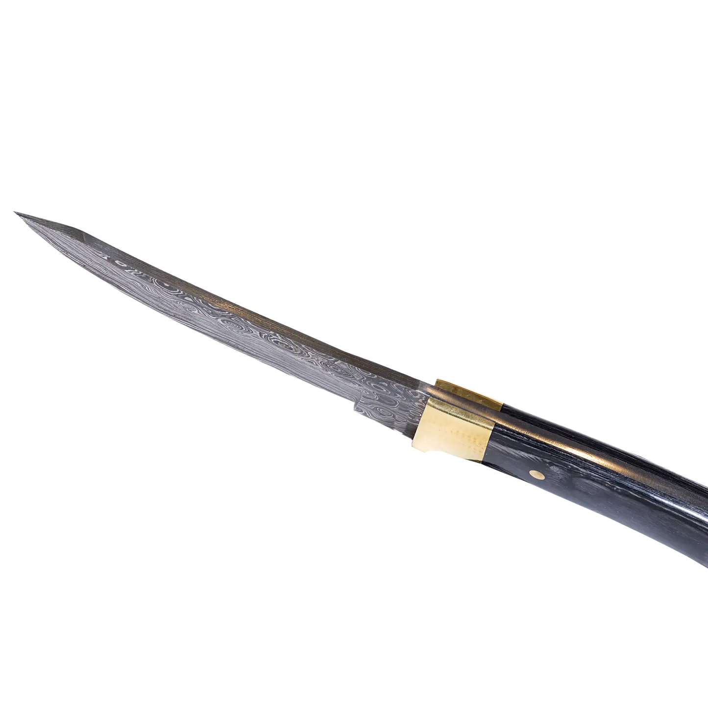 Hatif Hunter Special - Damascus Steel Skinner Knife 5 inch with Leather Sheath Ginza Steel