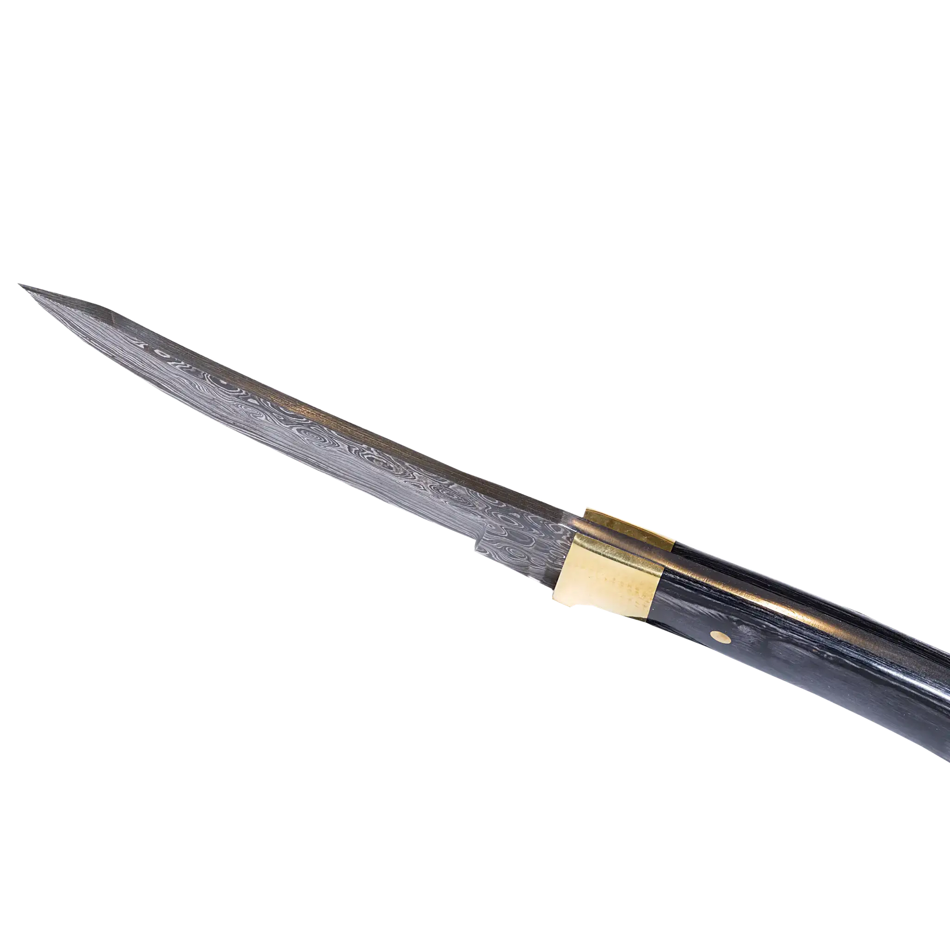 Hatif Hunter Special - Damascus Steel Skinner Knife 5 inch with Leather Sheath Ginza Steel