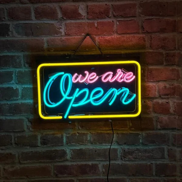 Open – We’re Open 20″ Neon Sign