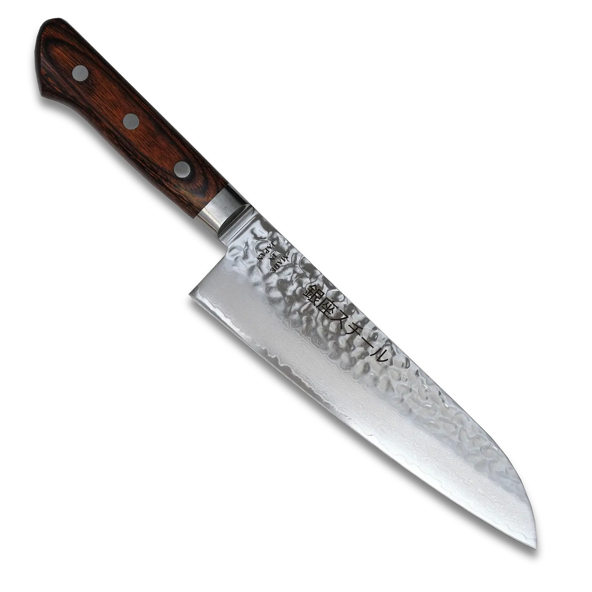 KASUMI 180- Damascus VG10 Santoku Knife 180mm-MB Ginza Steel
