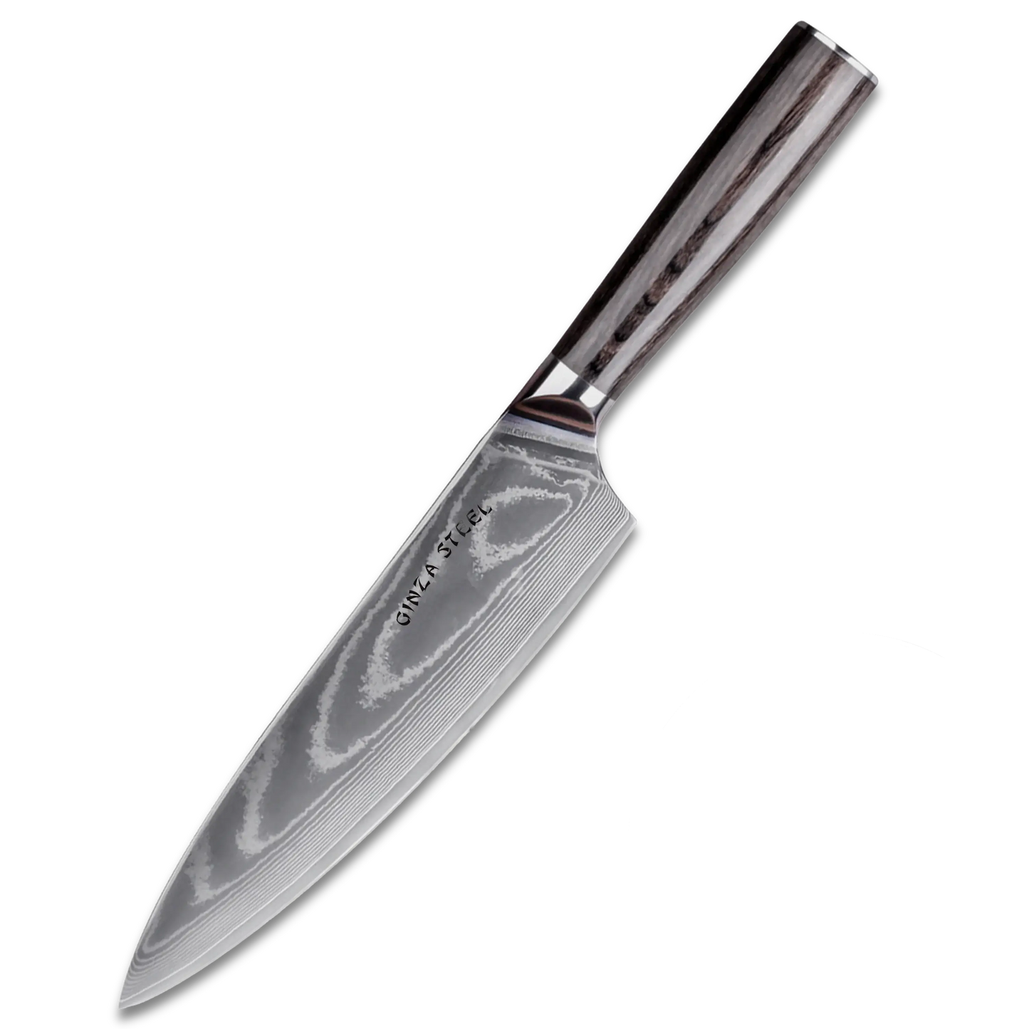 LUCIA 20 | Chef Knife 8Cr18Mov Steel Core / Pakka wood handle Ginza Steel