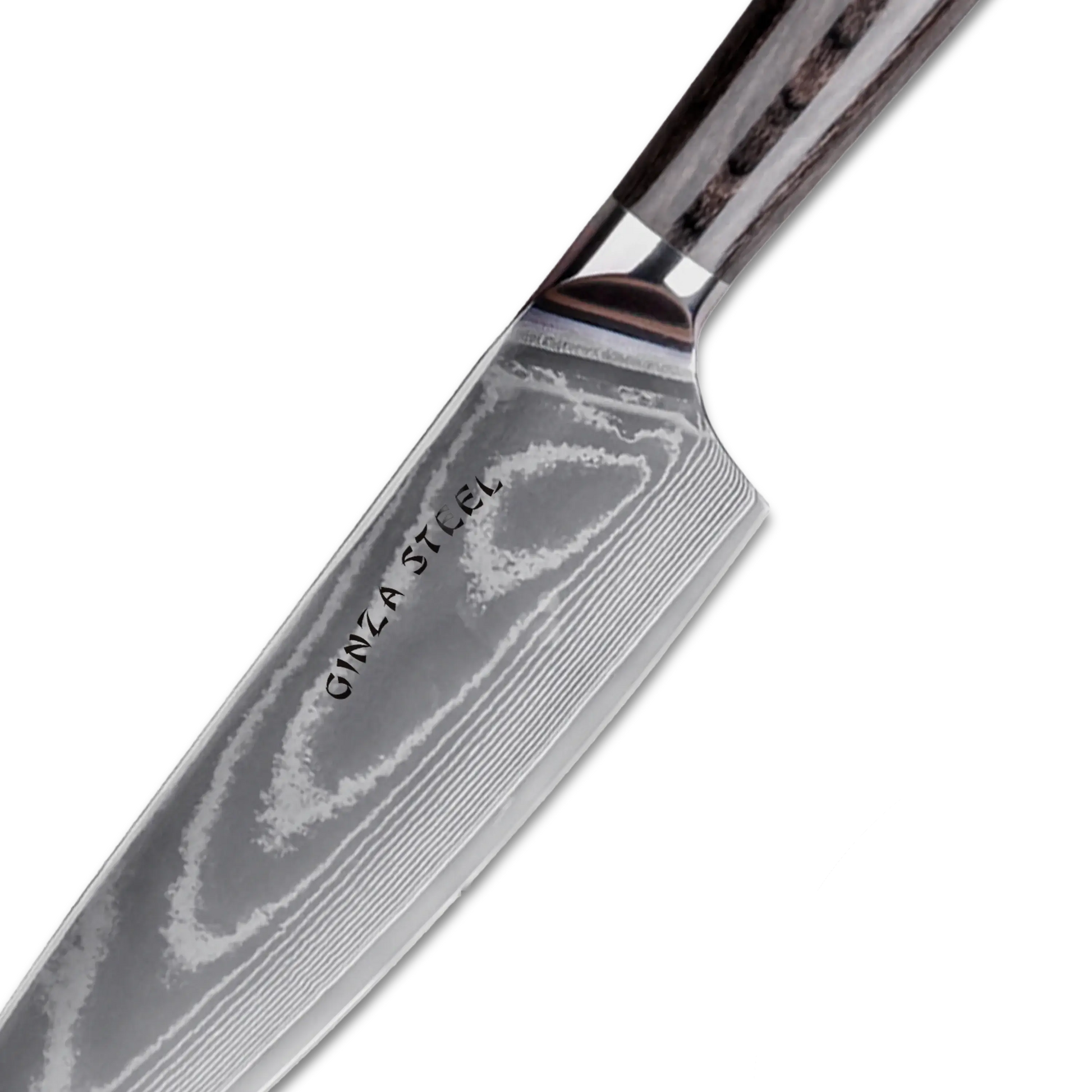 LUCIA 20 | Chef Knife 8Cr18Mov Steel Core / Pakka wood handle Ginza Steel