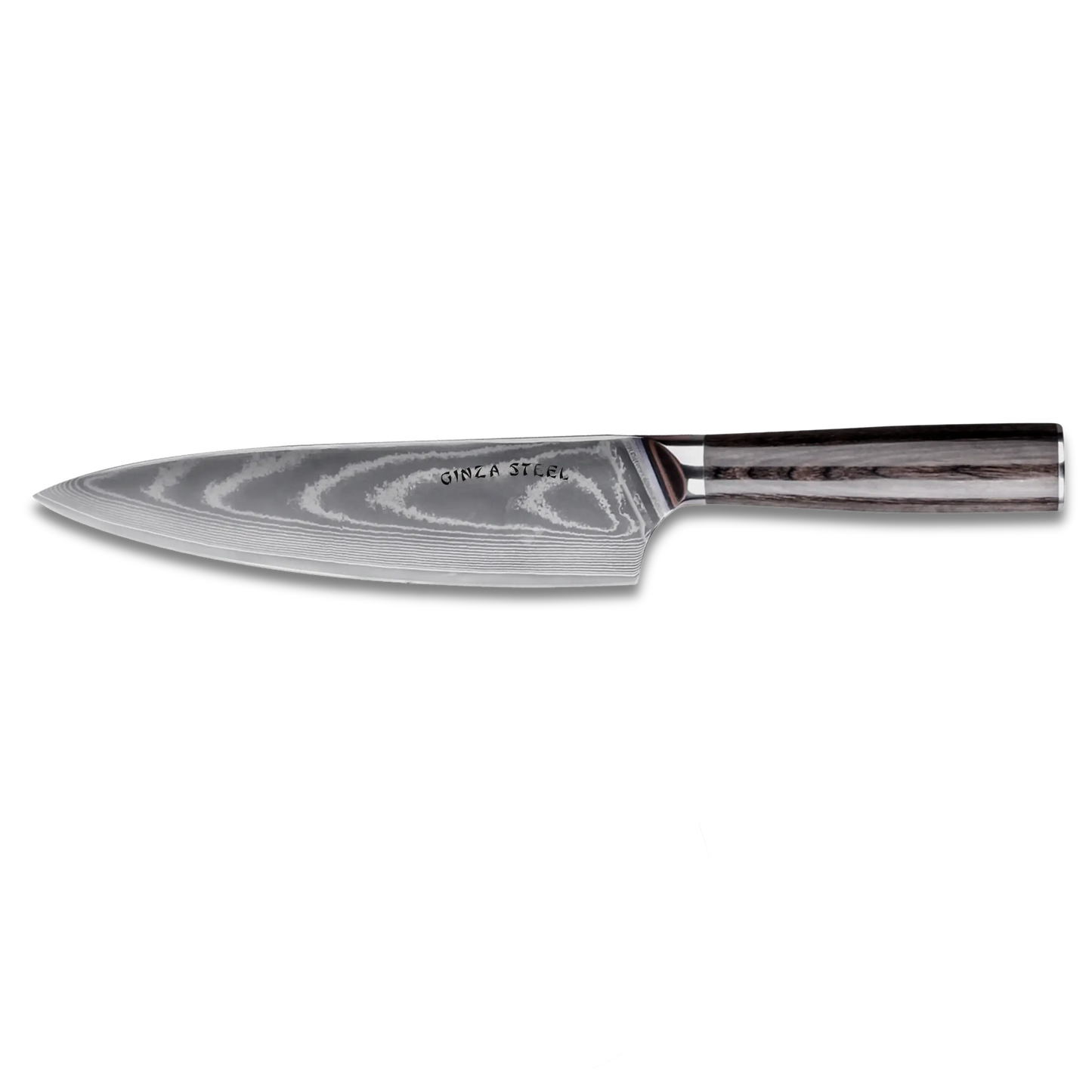 LUCIA 20 | Chef Knife 8Cr18Mov Steel Core / Pakka wood handle Ginza Steel