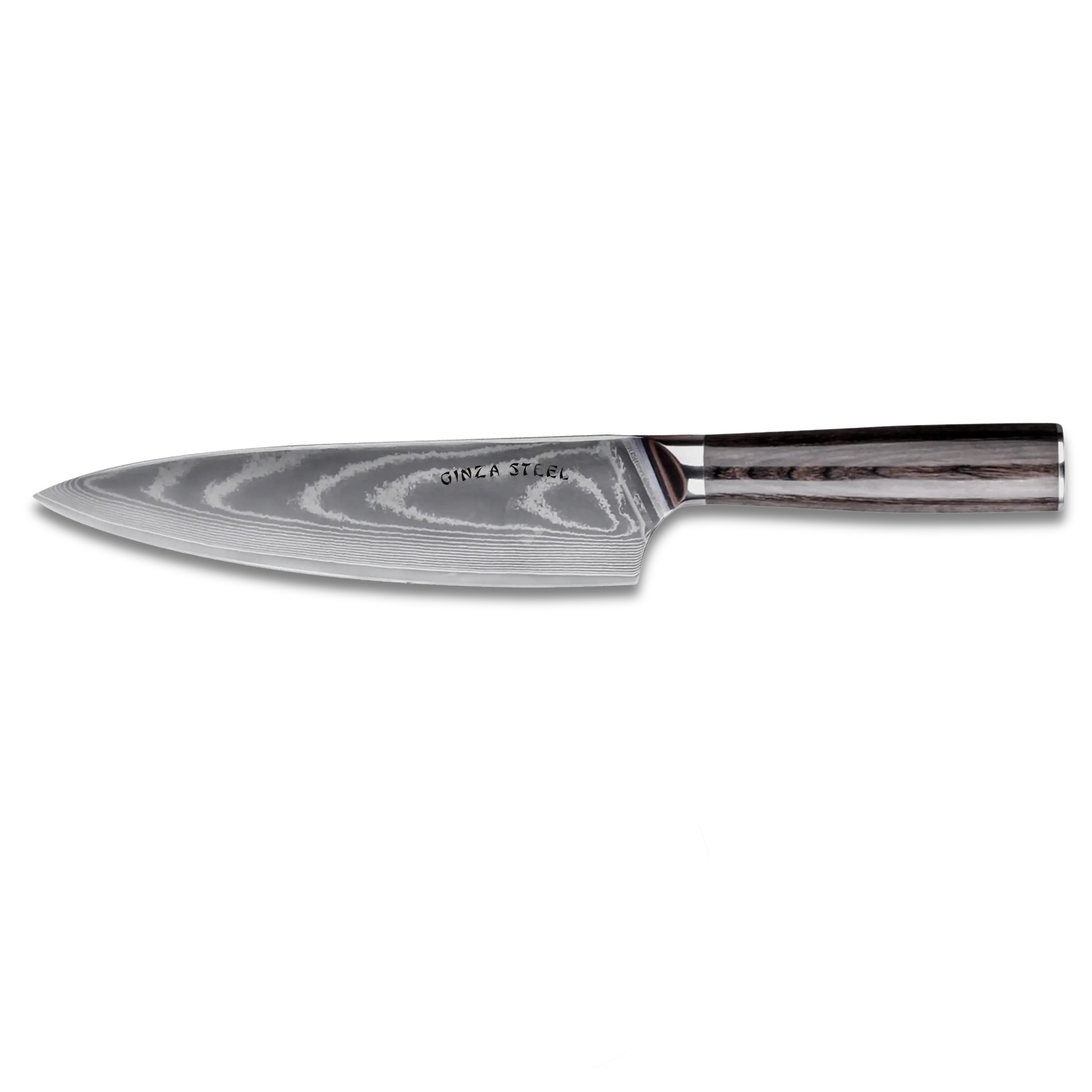 LUCIA 20 | Chef Knife 8Cr18Mov Steel Core / Pakka wood handle Ginza Steel