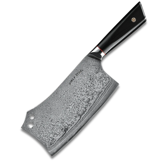 HAGAKURE Y | Chopping Knife 7" Damascus AUS 10 Steel Ginza Steel