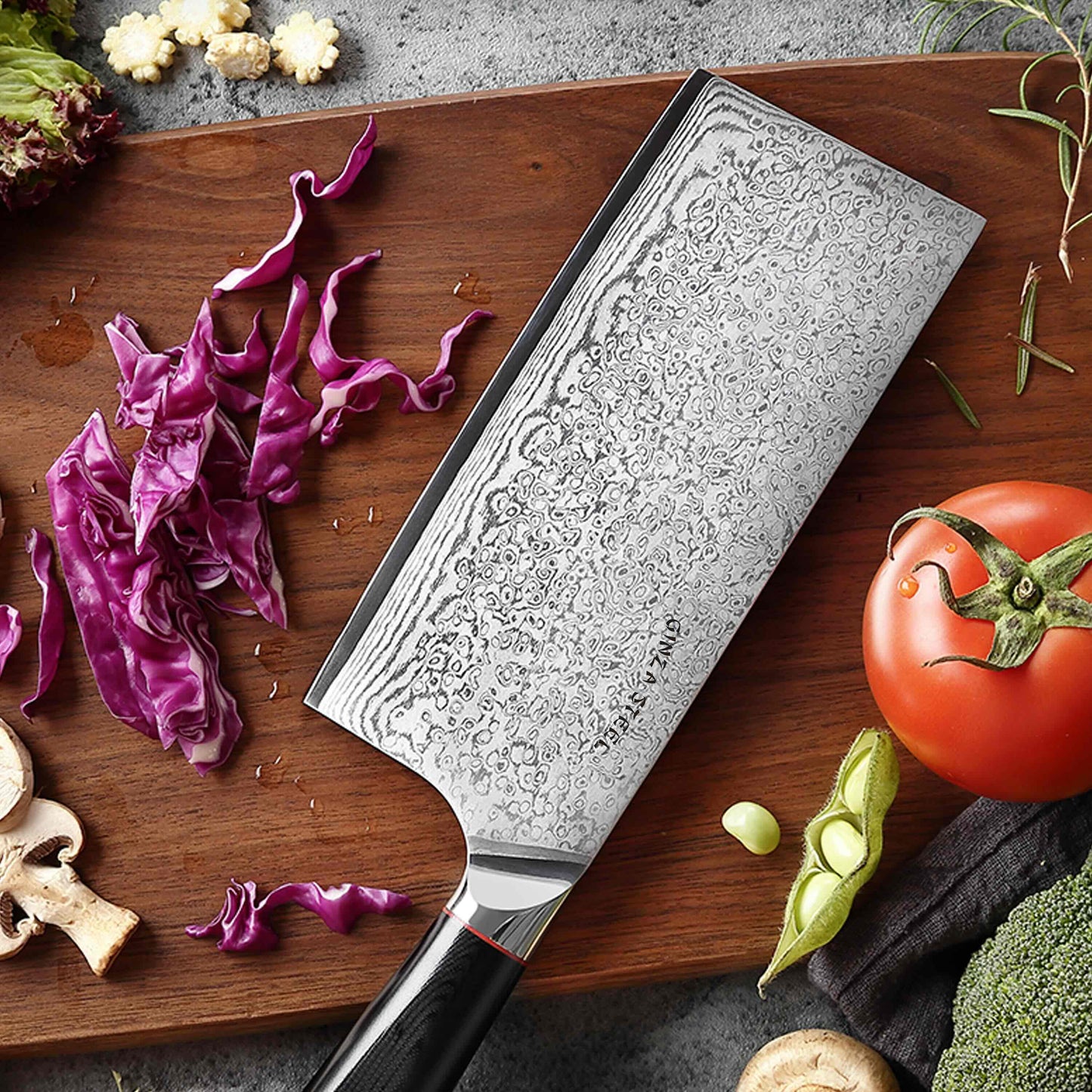 HAGAKURE SIX | Essential 6 pcs Knife set | 4 Knives, 1 Shears with Wood Block Ginza Steel