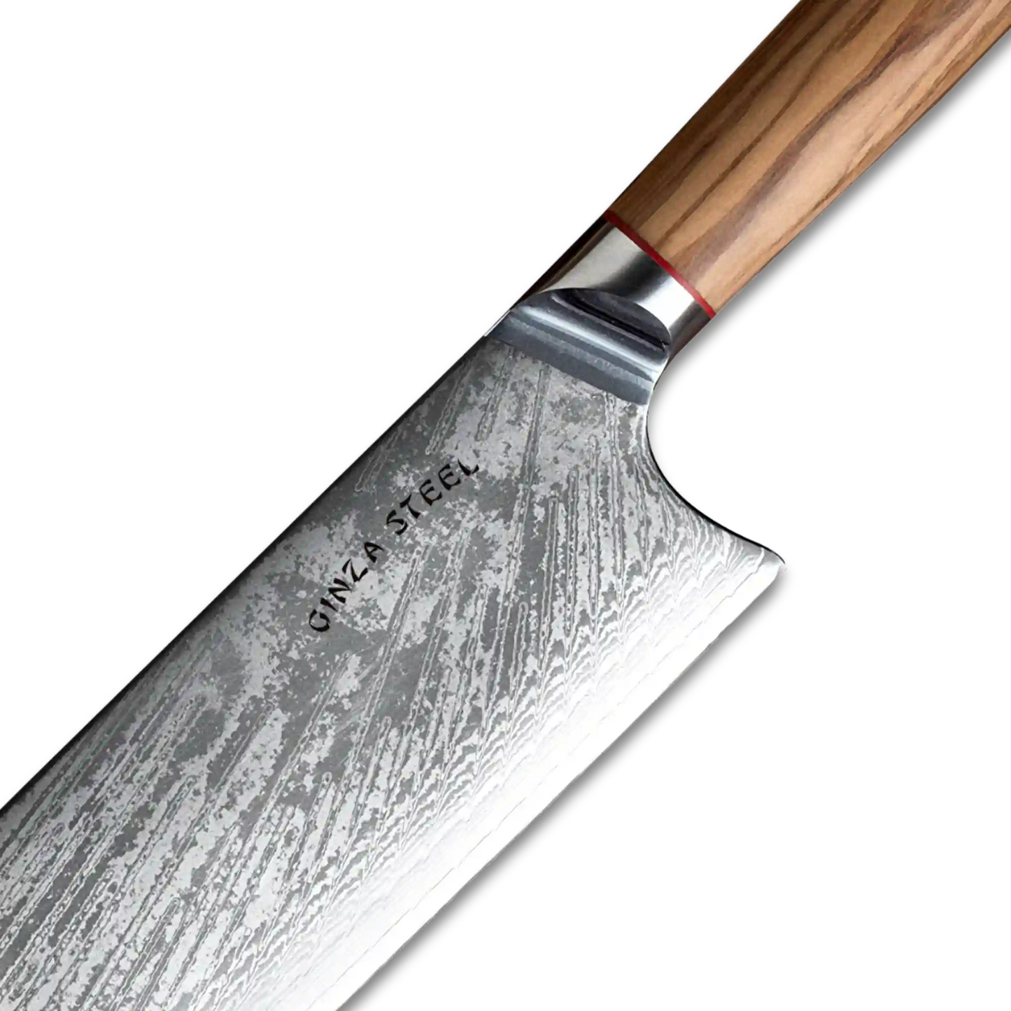 MIA X | Cleaver Knife 7" Damascus AUS10 Steel 67 Layer / Olive Wood handle Ginza Steel