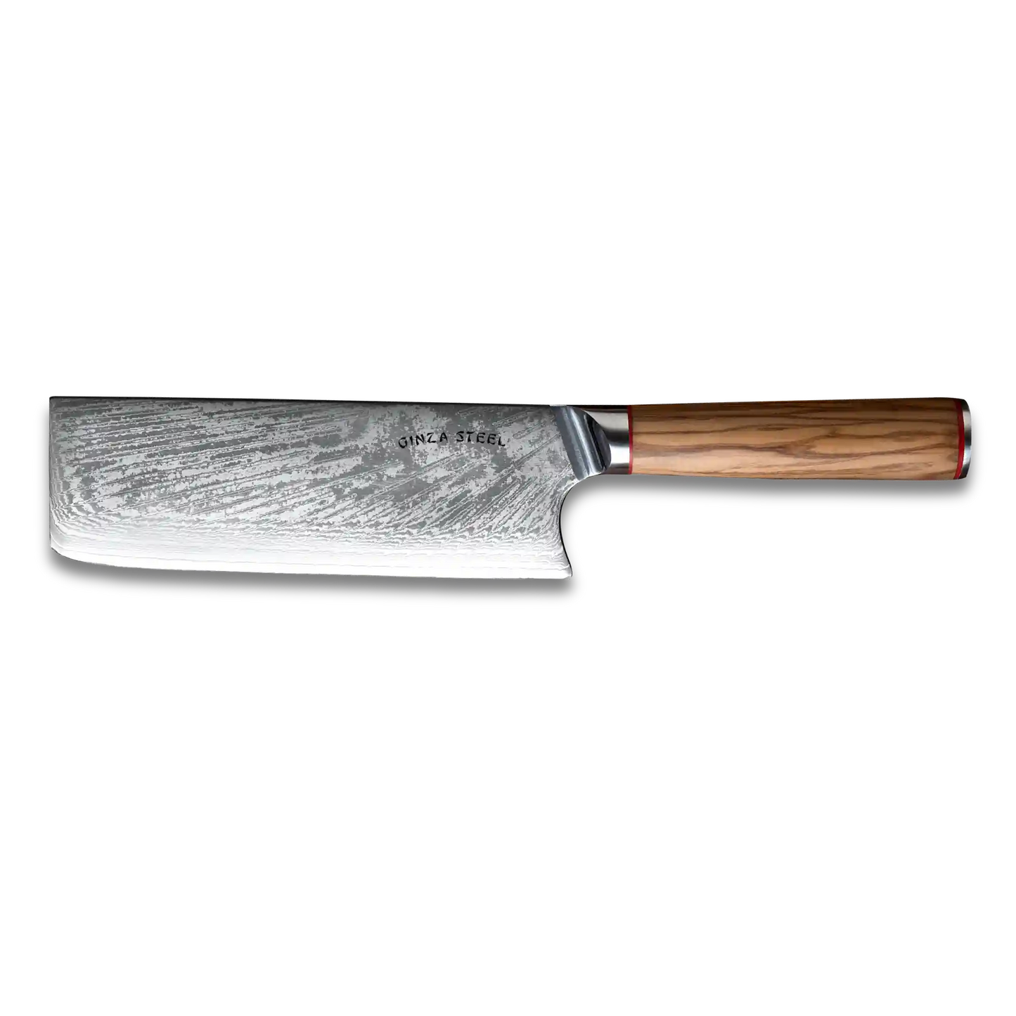 MIA X | Cleaver Knife 7" Damascus AUS10 Steel 67 Layer / Olive Wood handle Ginza Steel