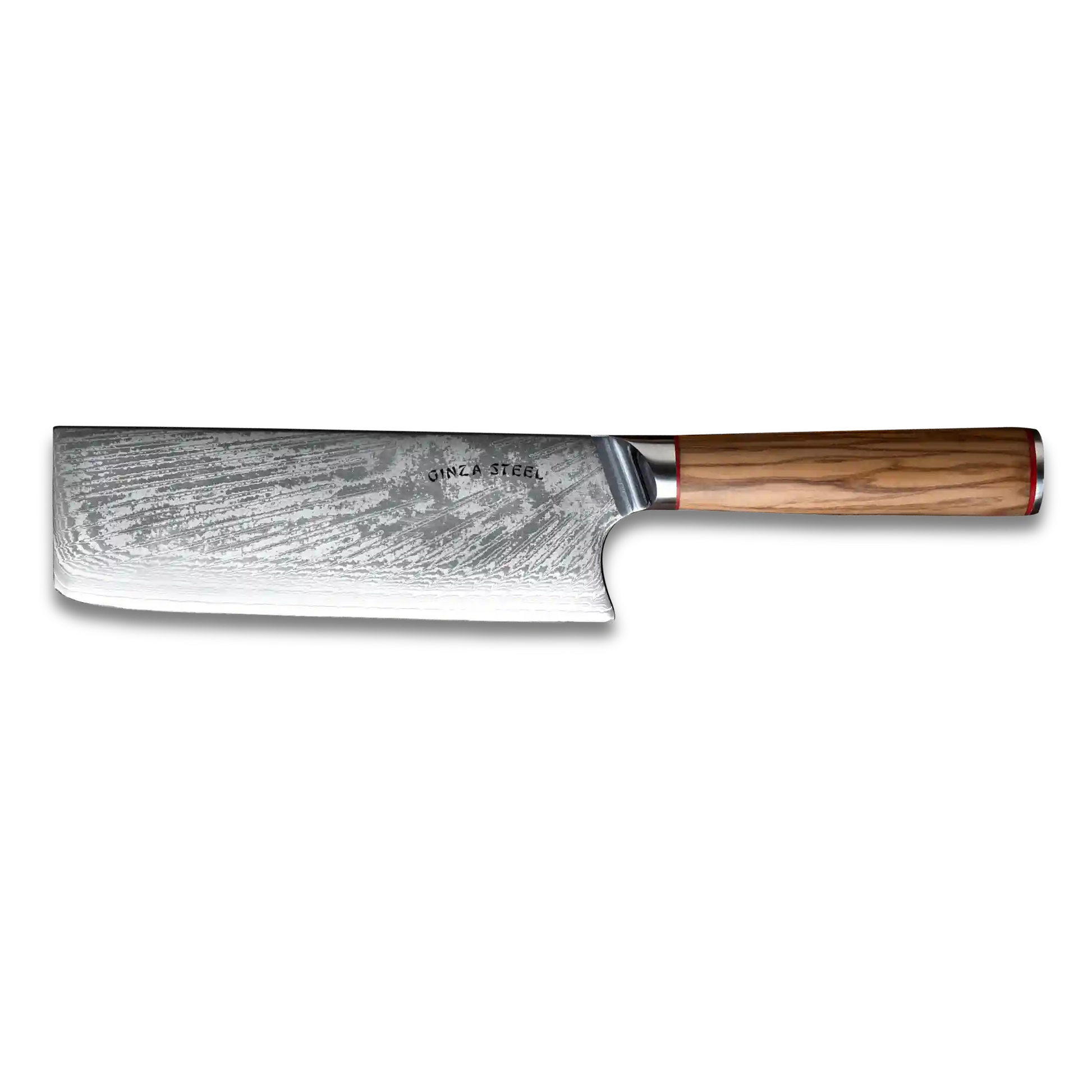 MIA X | Cleaver Knife 7" Damascus AUS10 Steel 67 Layer / Olive Wood handle Ginza Steel