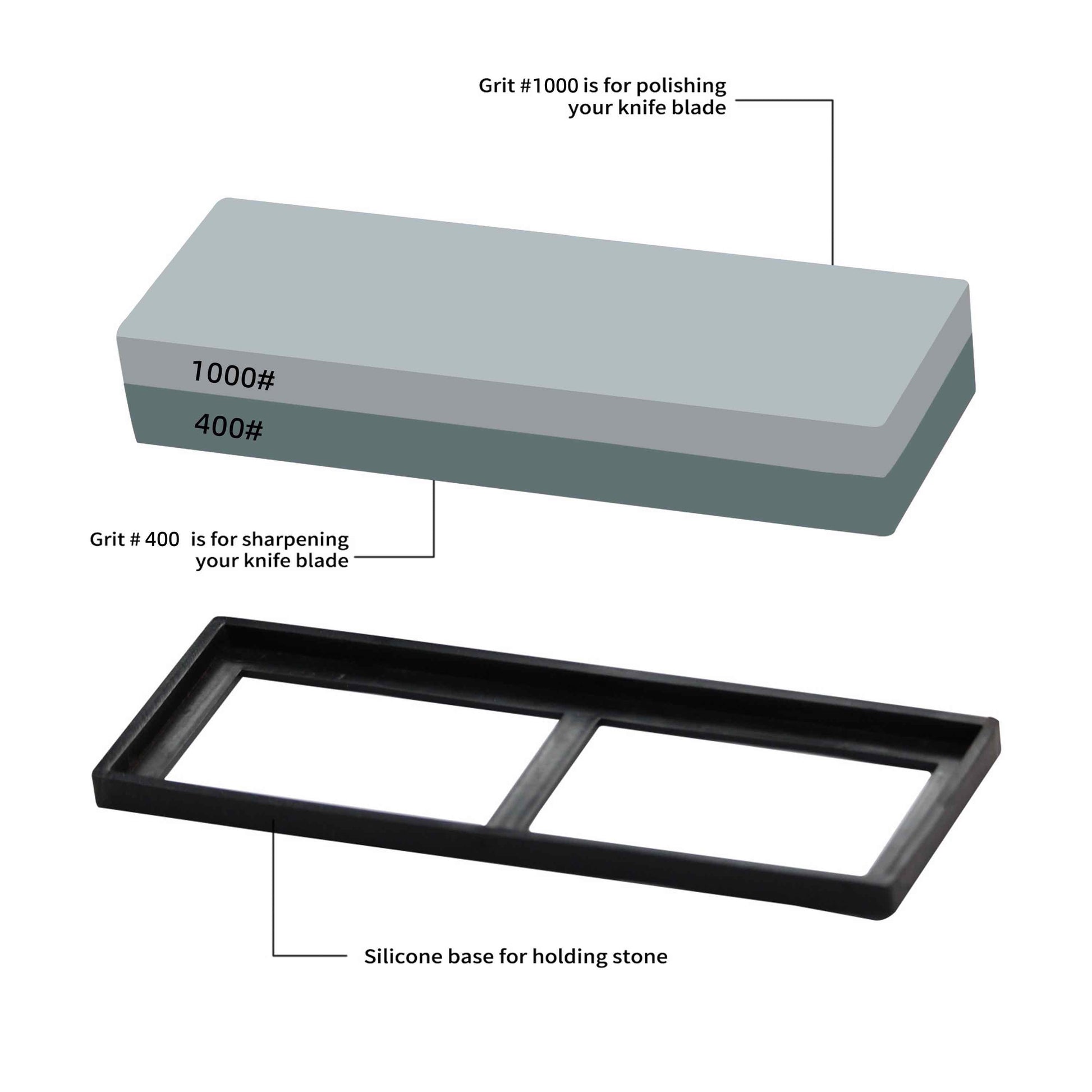 KC Series Whetstone | Dimond Grit 400/1000 With Silicon Pedestal Ginza Steel