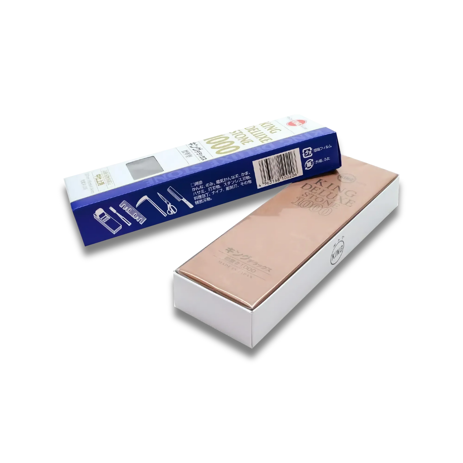 King Deluxe 1000 Grit Sharpening Stone – Medium Grit Whetstone – Made in Japan Ginza Steel