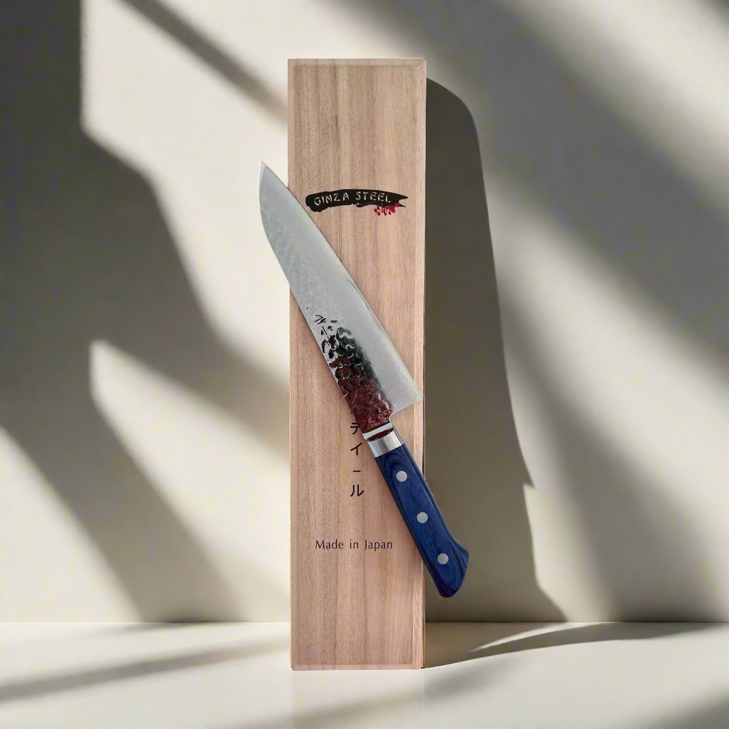 KASUMI 180- Damascus VG10 Santoku Knife 180mm-RB Ginza Steel