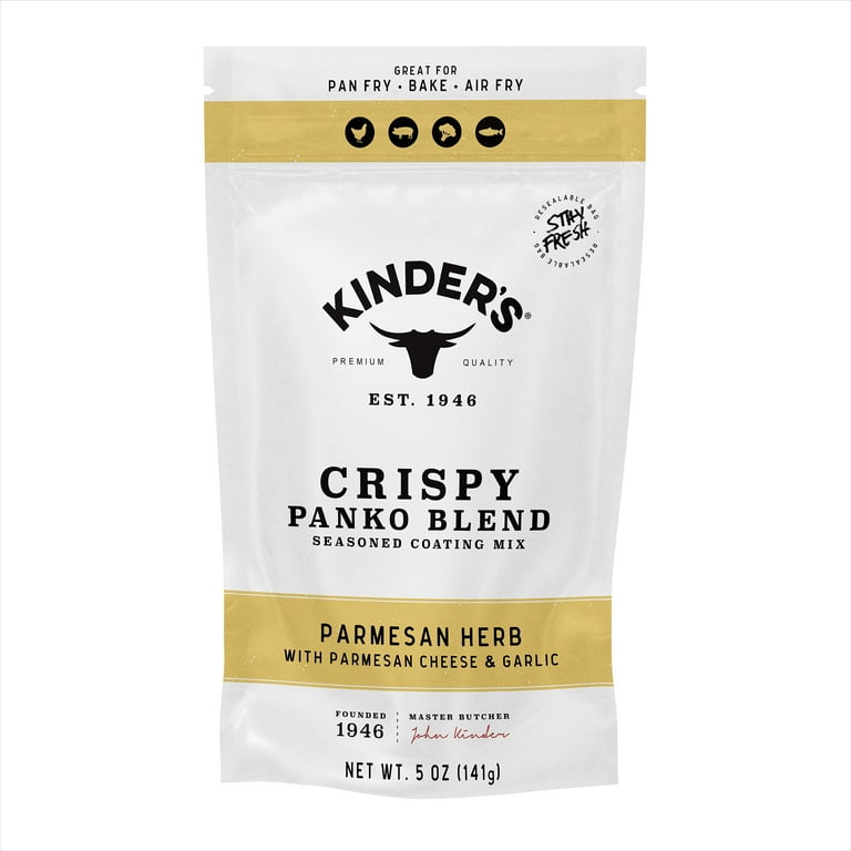 Kinder's Parmesan Herb Seasoned Panko Bread Crumb Coating, 5 oz SlobsRus BBQ