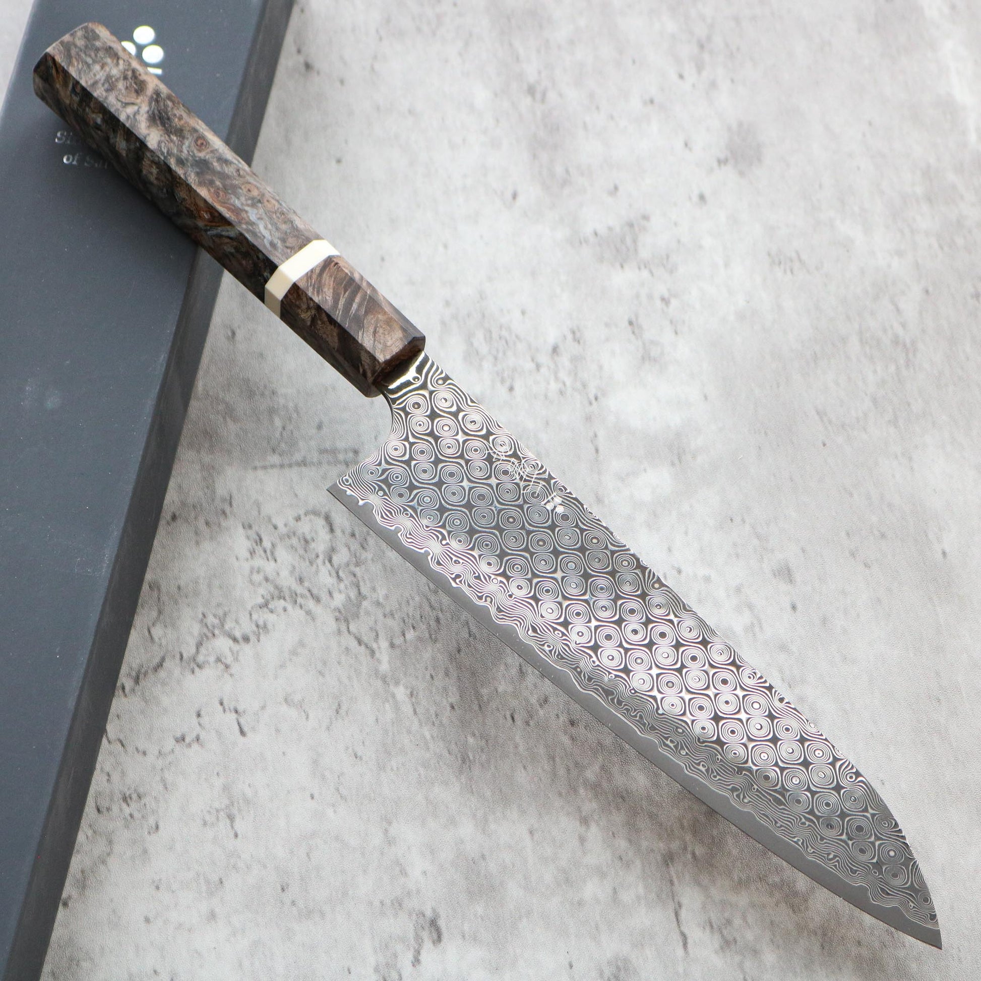 Nigara Hamono Damascus Anmon Gyuto 195 mm SHARP Knife Shop