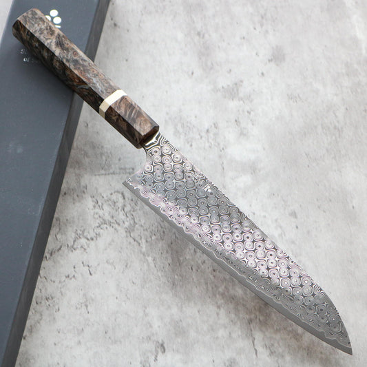 Nigara Hamono Damascus Anmon Gyuto 195 mm SHARP Knife Shop