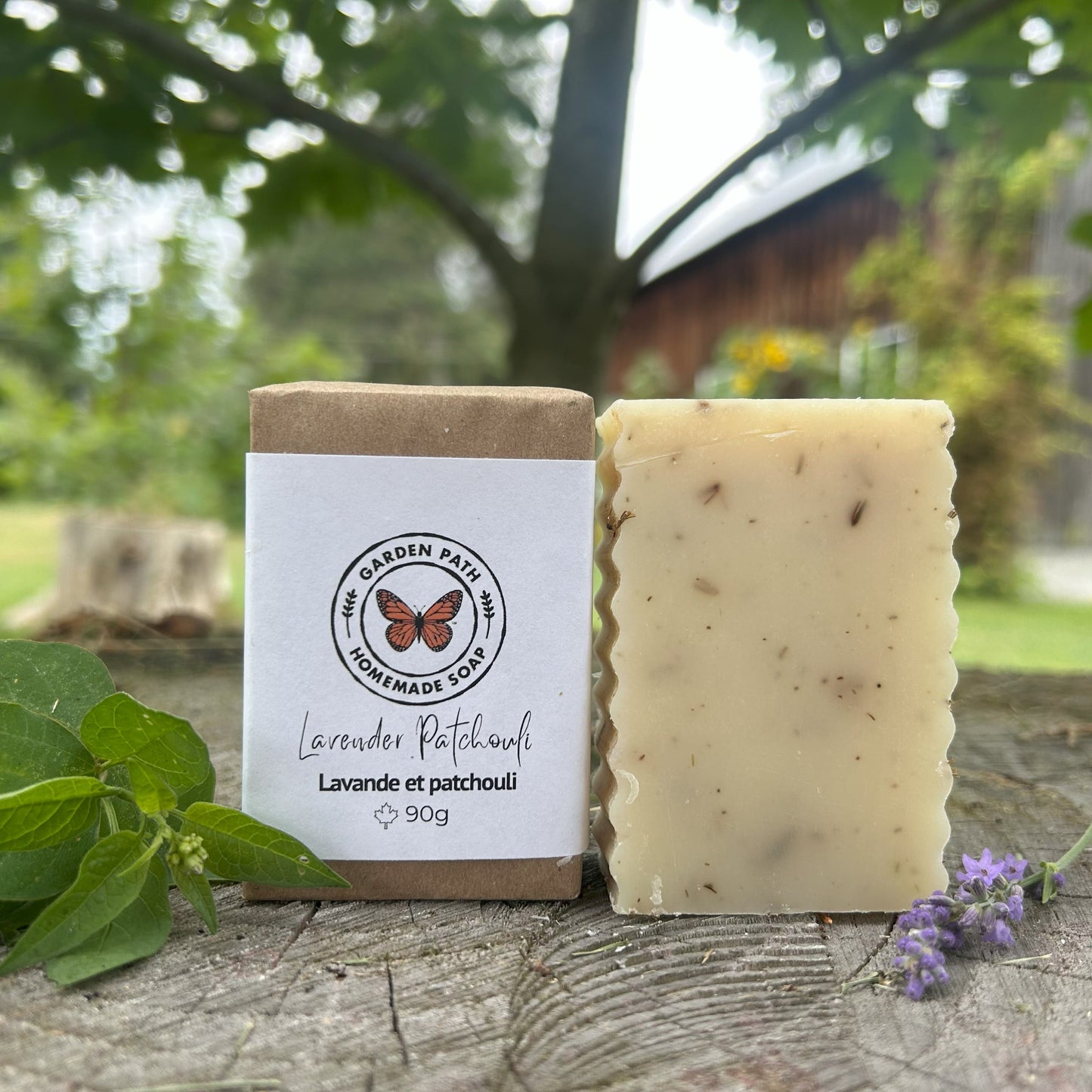 Lavender Patchouli Bar Soap | 100% Natural Essential Oils and Lavender Buds