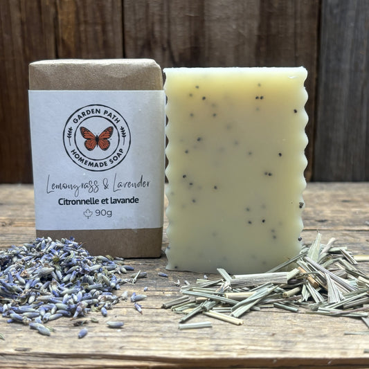 Lemongrass & Lavender Bar Soap | 100% Natural Exfoliating Soap with Essential Oils