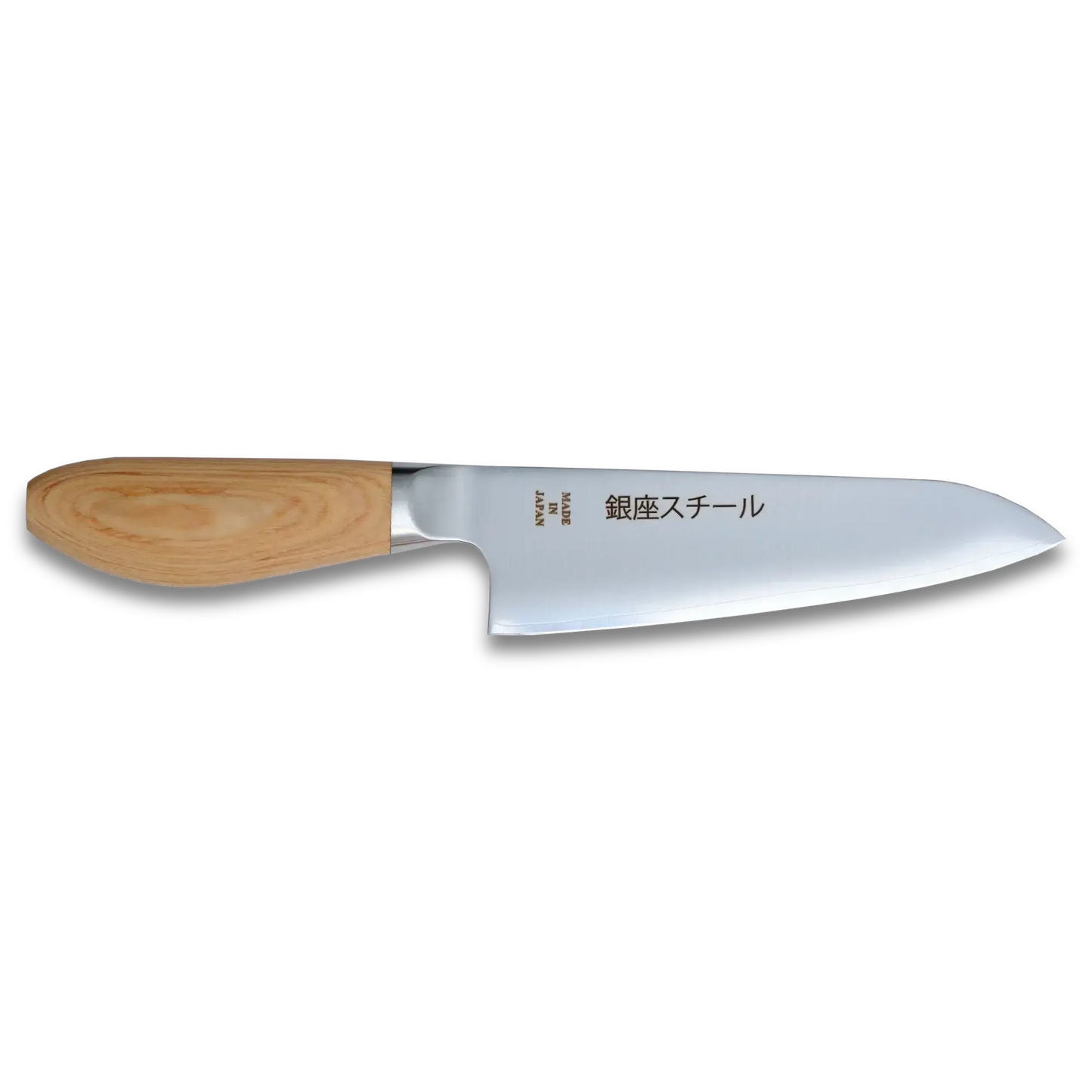 MATSUE 165 - MV Stainless Steel Santoku Knife 165mm/Natural Wood Handle Ginza Steel