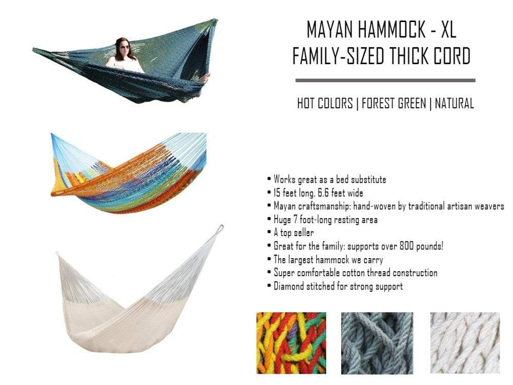 XL Thick Cord Mayan Hammock with Universal Stand Hammock Universe Canada
