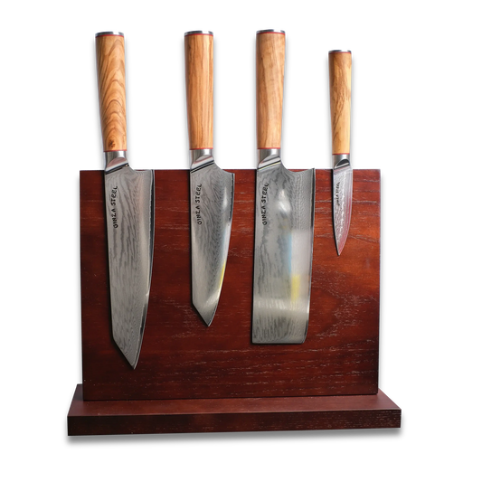 Ginza Steel KC Series MIA FIVE – 5-Piece Essential Knife Set with Magnetic Wood Block Ginza Steel